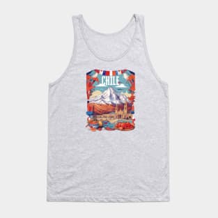 Vintage Travel Chile Design Tank Top